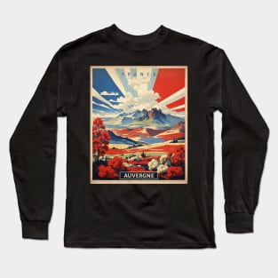 Auvergne France Tourism Poster Long Sleeve T-Shirt